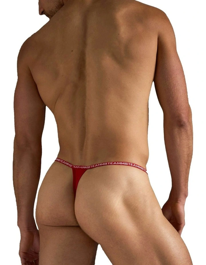 Glide Micro Thong in Red image 2
