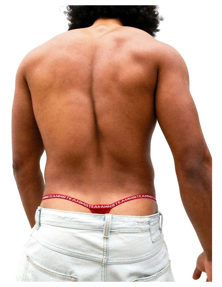 Glide Micro Thong in Red image 3