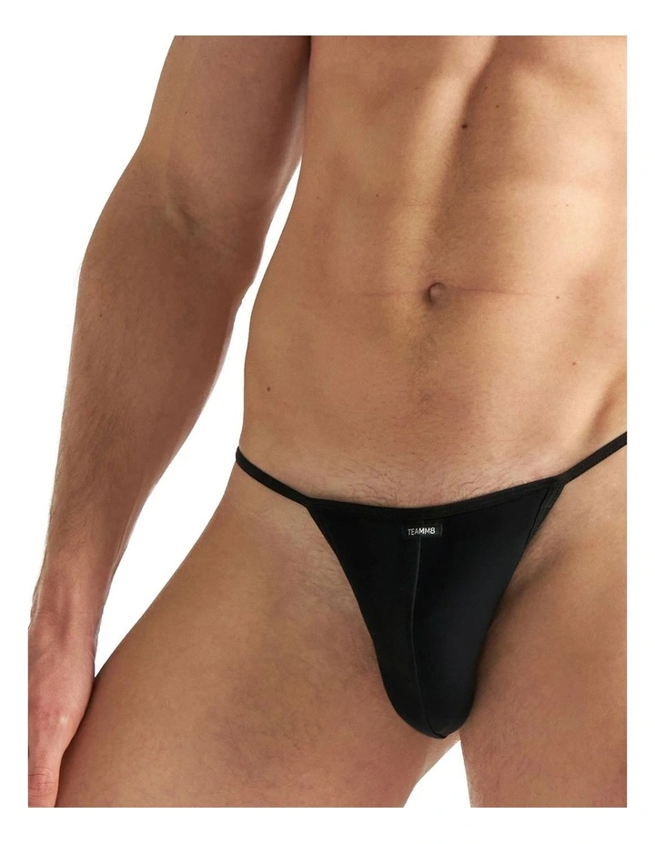 Flaunt Micro Thong in Onyx image 4