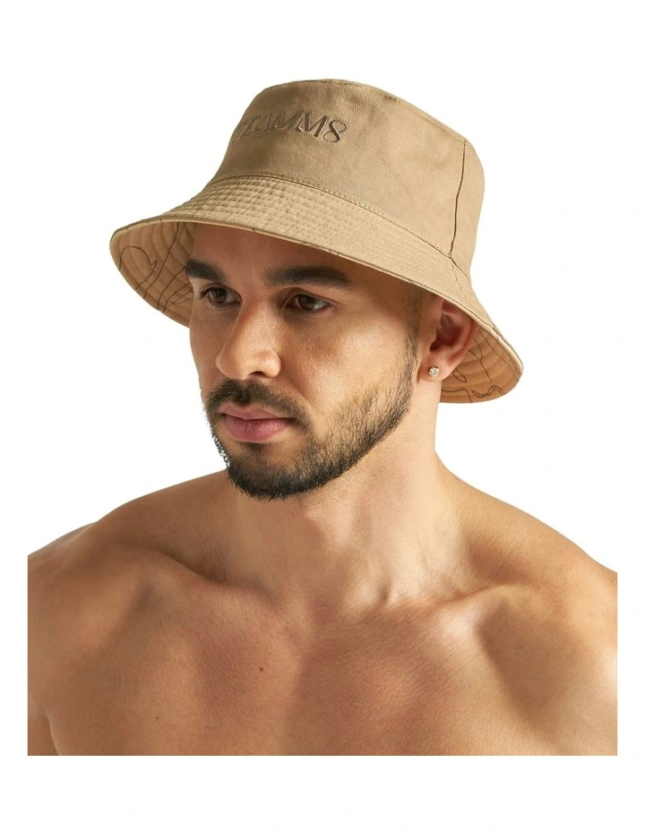 Kouros Bucket Hat in Beige image 3