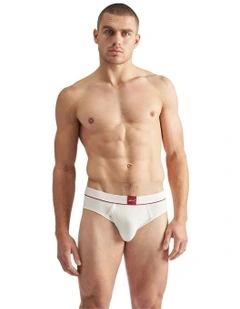 Most Valuable Player Ribbed Brief in White