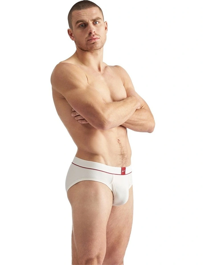 Most Valuable Player Ribbed Brief in White image 3