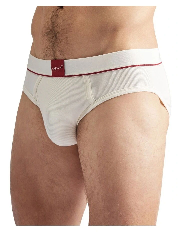 Most Valuable Player Ribbed Brief in White image 4