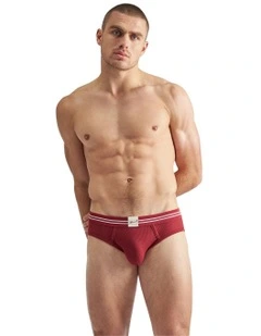 Most Valuable Player Ribbed Brief in Maroon