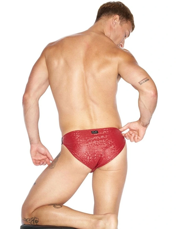 Strapped Sports Brief in Crimson image 2
