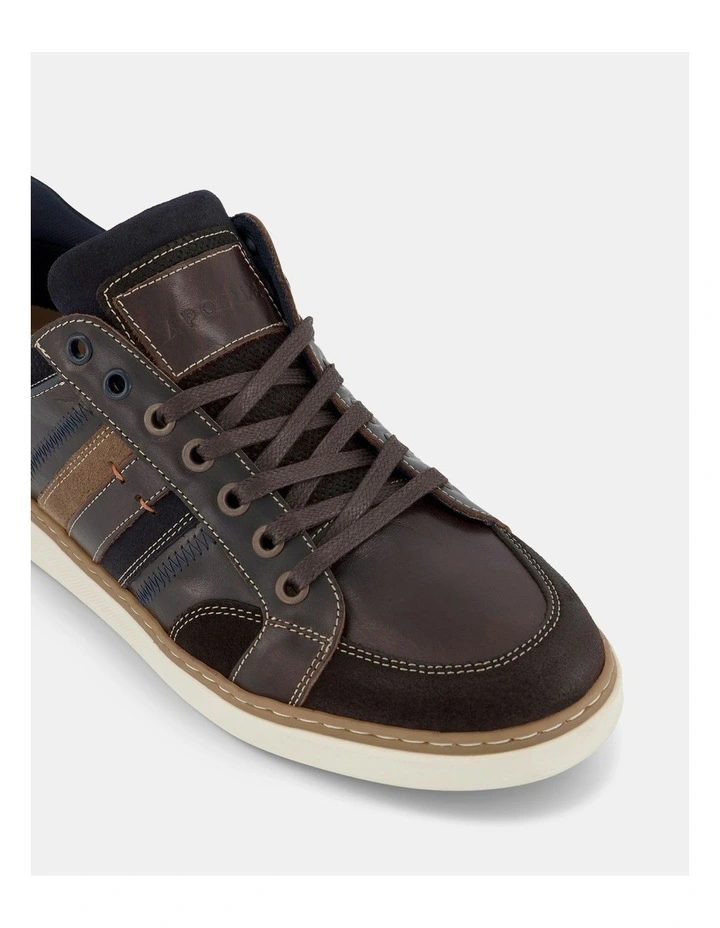 Pence Leather Sneakers in Brown image 3