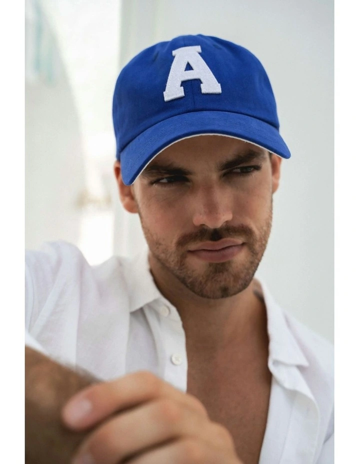 College Letter Cap in Blue image 2