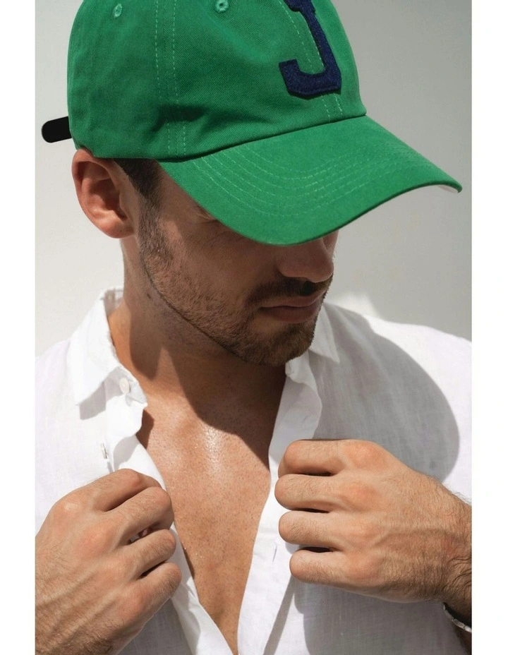 College Letter Cap in Green image 2