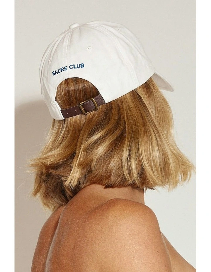 College Letter Cap in White image 4