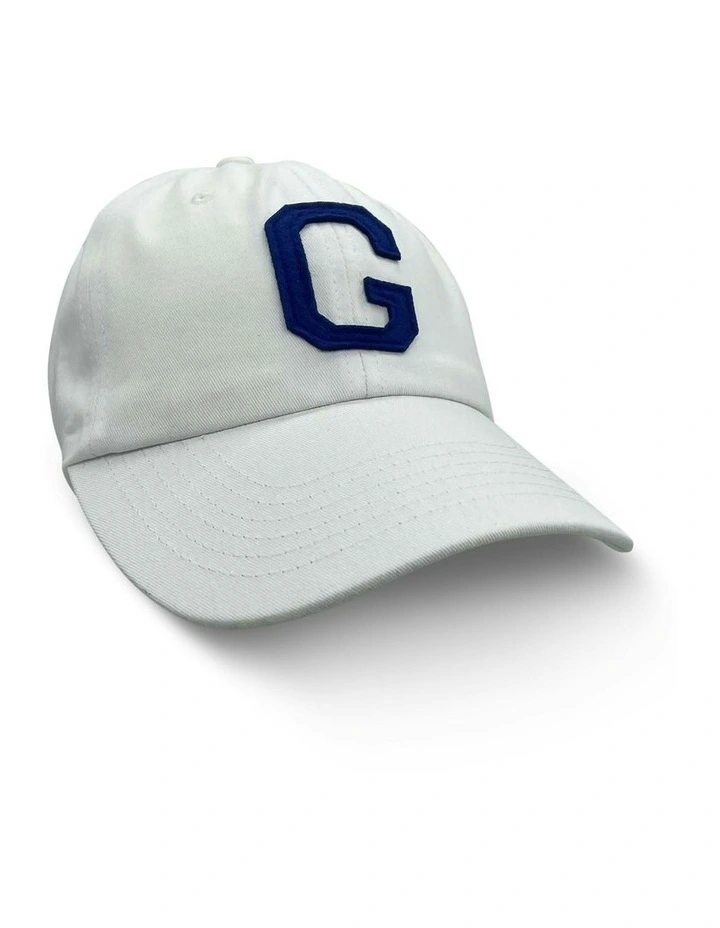 College Letter Cap in White image 7