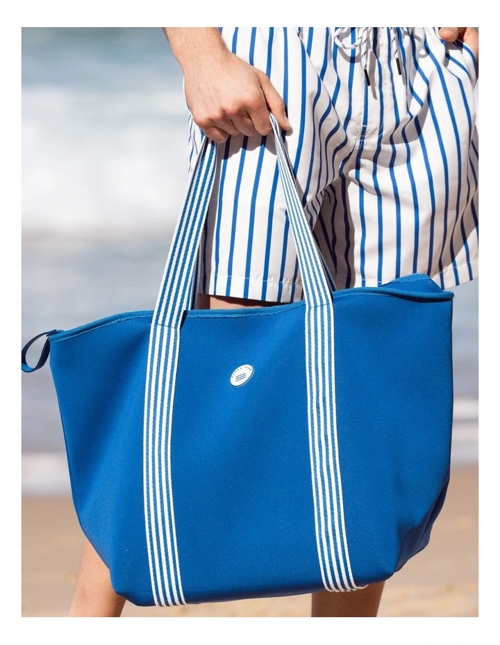 Neoprene Tote Bag Large in Blue image 3