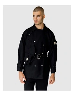 Atticus Military Jacket in Black