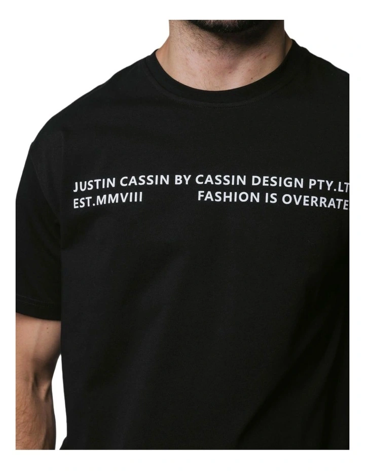 Overrated T-shirt in Black image 3