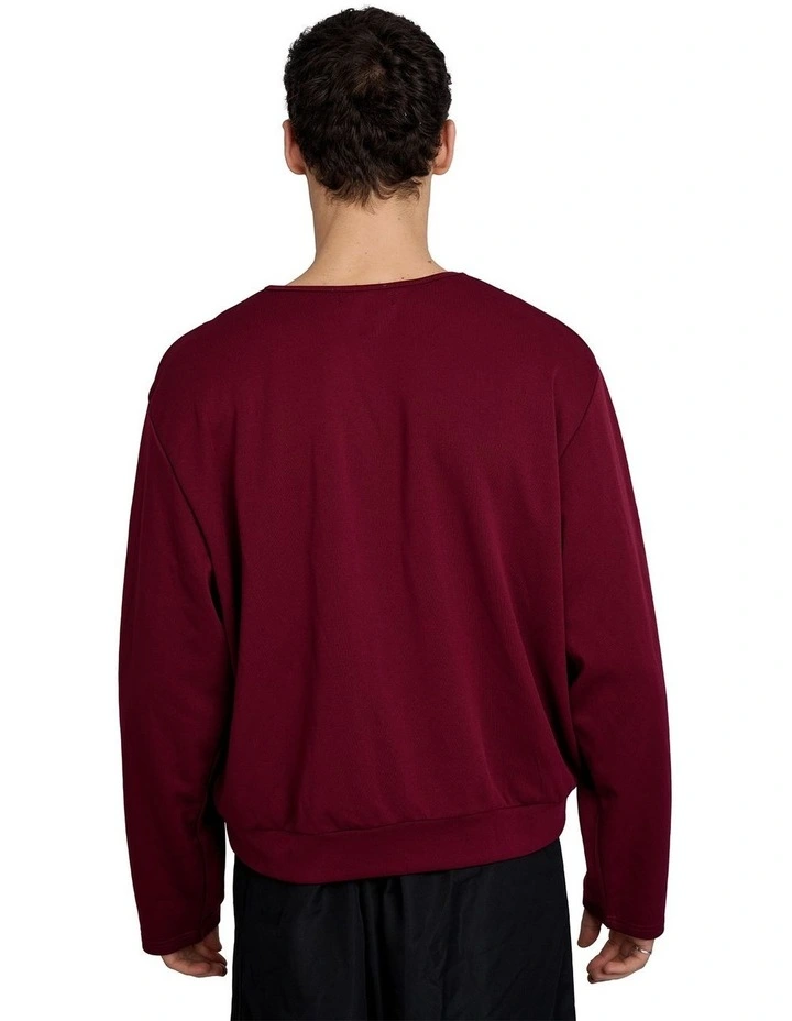 Harvey Crossover V-Neck Top in Red image 2