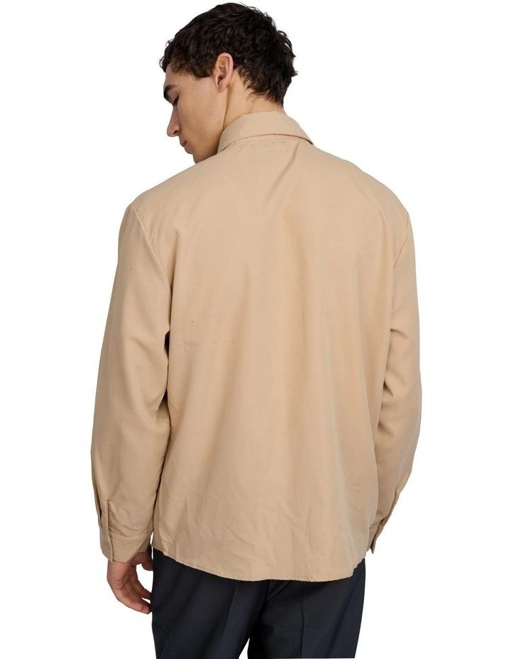 Spencer Tie Up Shirt in Khaki image 2
