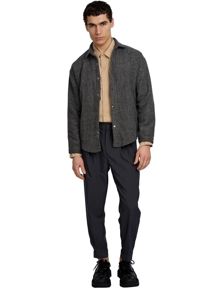 Frontline Stripped Thick Shirt in Dark Grey image 5