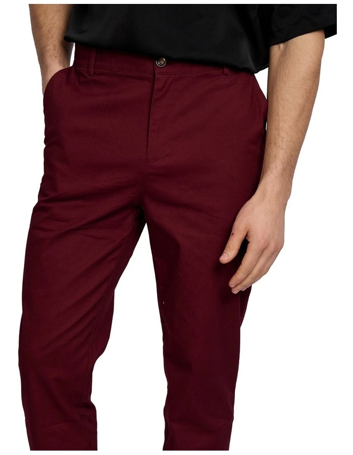 Louis Slim Pants in Red image 4