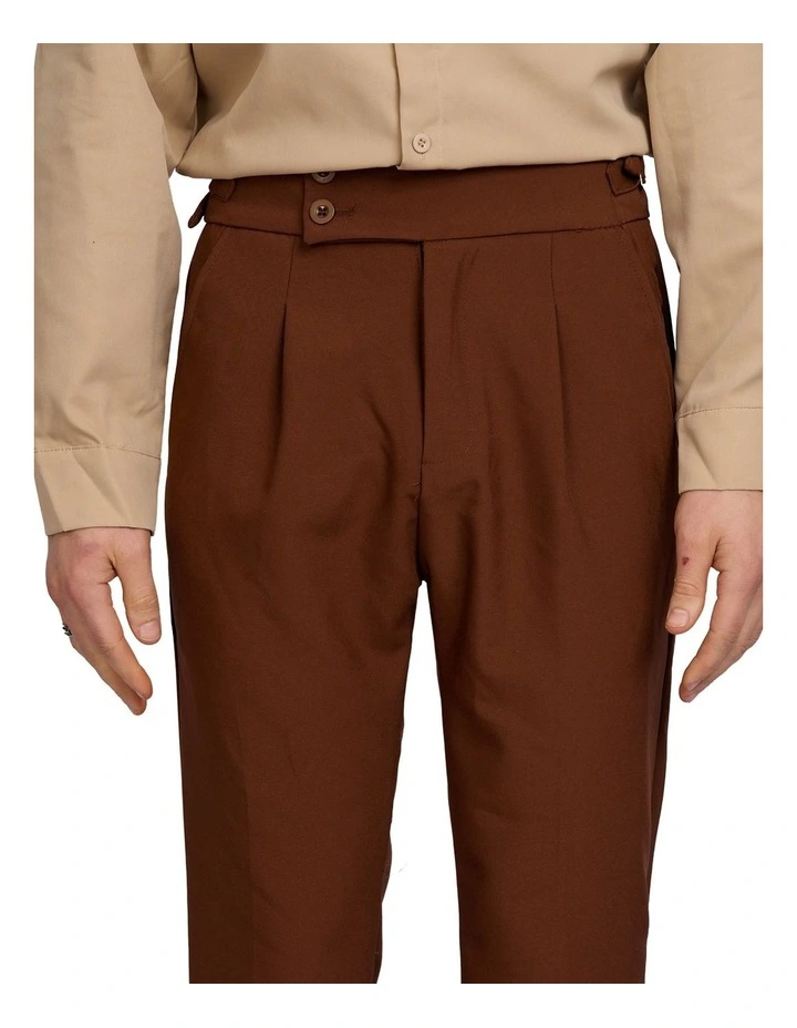 Vittori High Waist Cropped Pants in Brown image 4