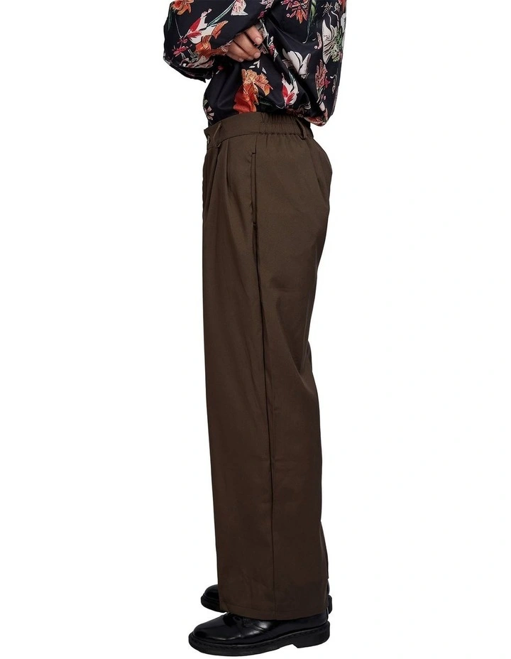 Bryden Pleated Loose Pants in Brown image 3