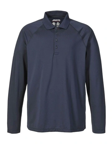 Evolution Sunblock Long Sleeve Polo 2.0 in Navy