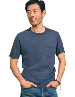 Sunwashed Pocket Tee in Navy