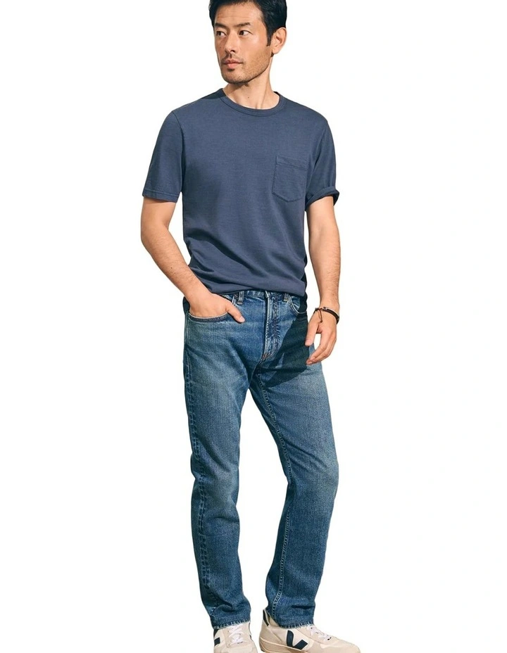 Sunwashed Pocket Tee in Navy image 3