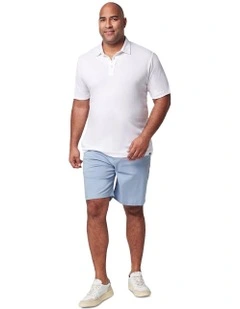Cloud Short Sleeve Polo in White