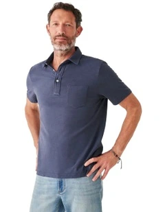 Sunwashed T-Shirt Polo in Dune Navy