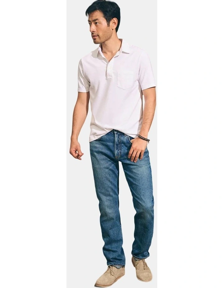 Sunwashed Polo Shirt in White image 1