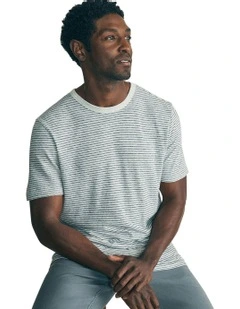 Vintage Chambray Tee in Silver Sea Stripe