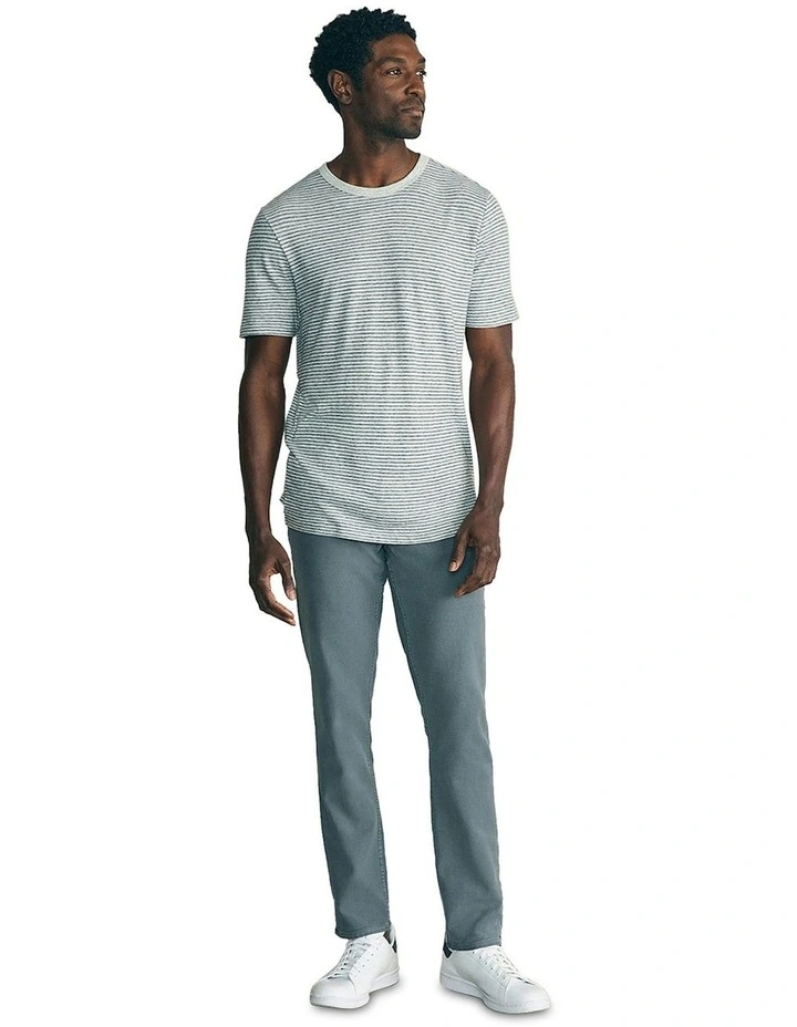 Vintage Chambray Tee in Silver Sea Stripe image 5