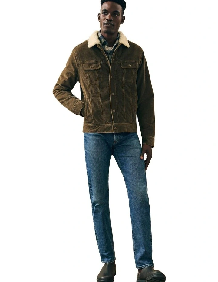 High Pile Fleece Timberline Corduroy Trucker in Buckeye Brown image 1