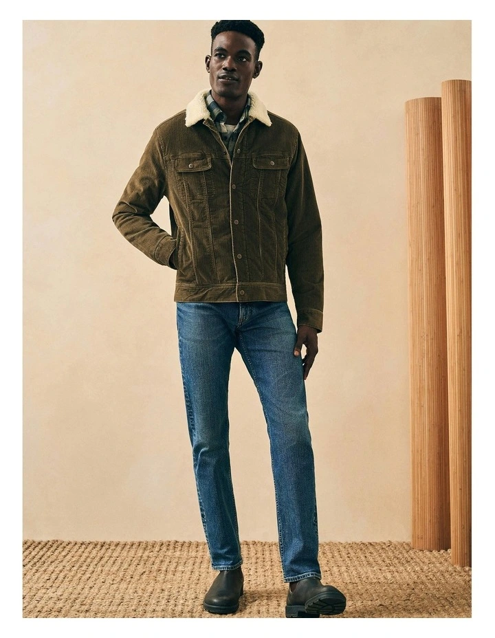 High Pile Fleece Timberline Corduroy Trucker in Buckeye Brown image 4