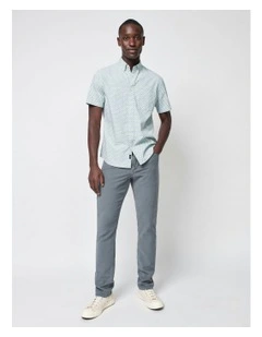 Short Sleeve Stretch Playa Shirt in Two Tone