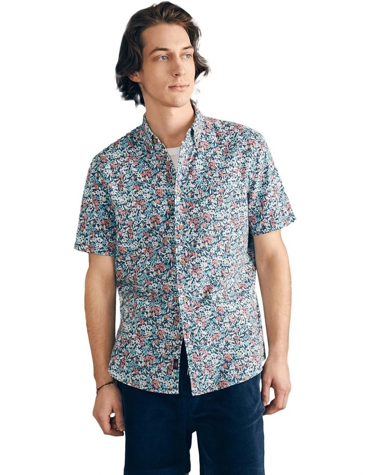Short Sleeve Breeze Shirt in Seafoam Beach Blossom image 3