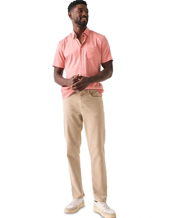 Movement Short Sleeve Shirt in Red Cream Radius image 1