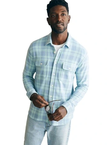 Legend Sweater Shirt in Clearwater Coastal Plaid