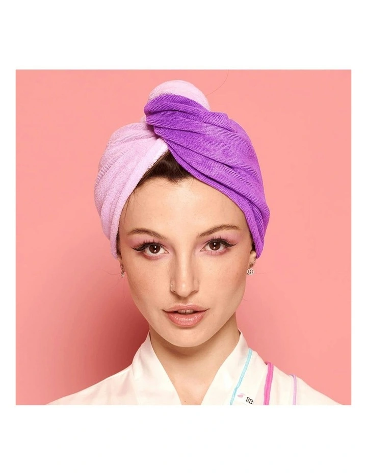 Violet Microfibre Head Towel in Violet image 5