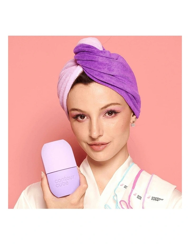 Violet Microfibre Head Towel in Violet image 6