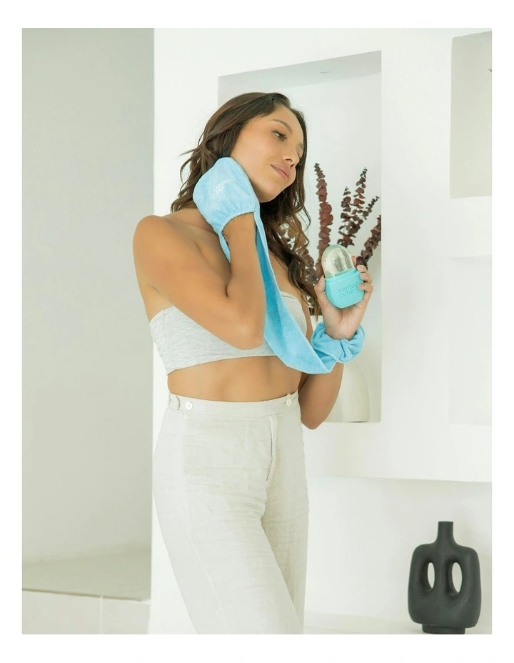 Mint Ice Facial Towel in Blue image 3