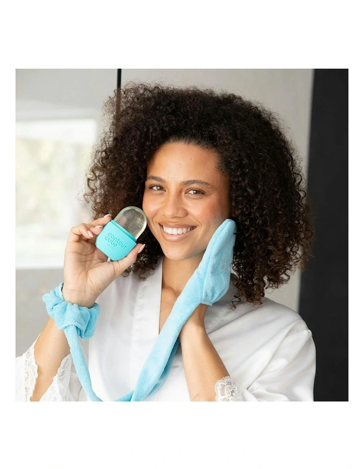Mint Ice Facial Towel in Blue image 5