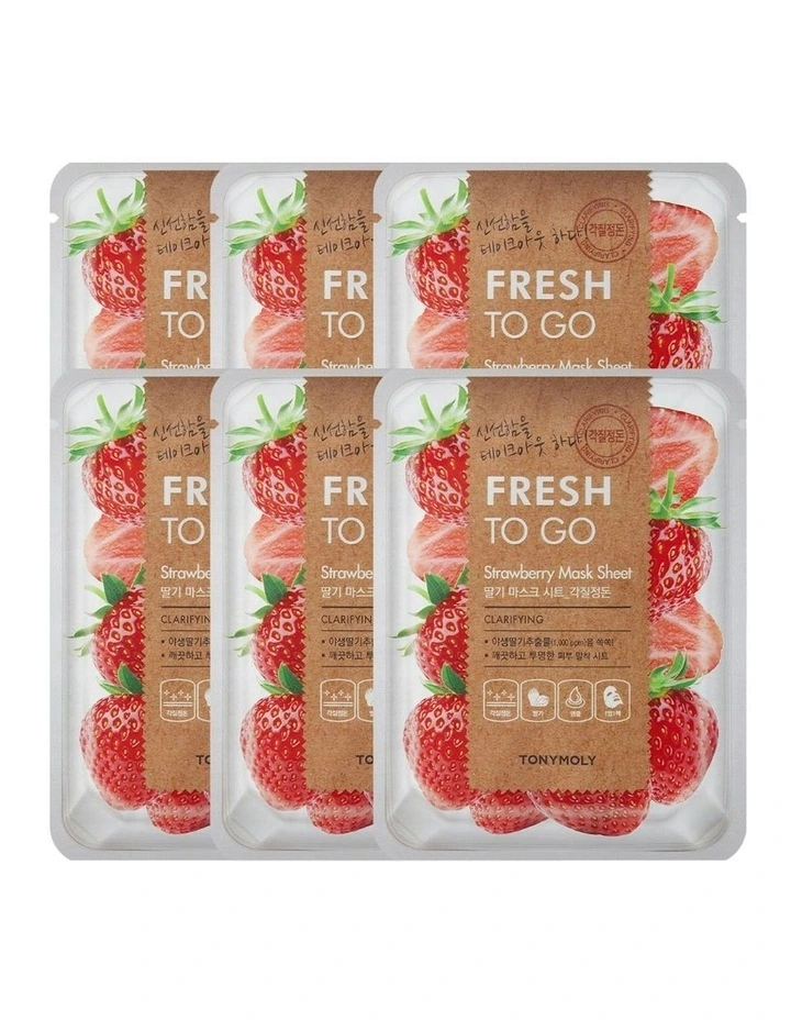 Fresh To Go Strawberry Mask Set 5 1 20g*6 image 1