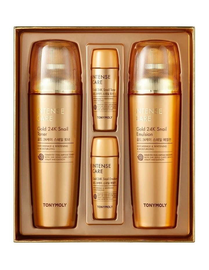 Intense Care Gold 24K Snail Skin Care 2 Set - 140ml*2 20ml*2 image 1