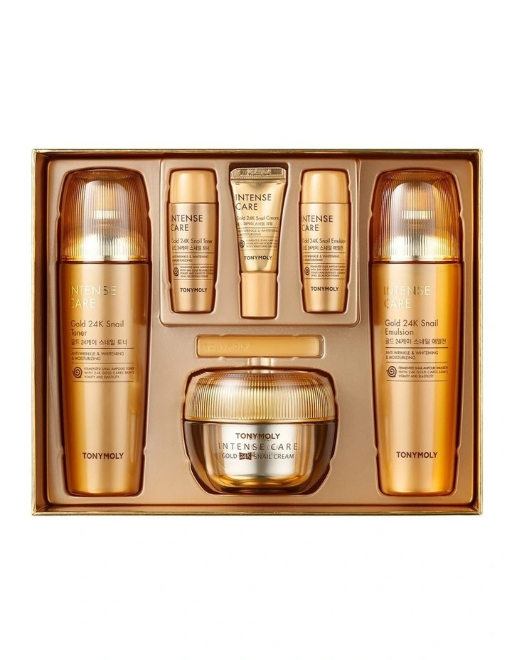 Intense Care Gold 24K Snail Skin Care 3 Set - 140ml*2 20ml*2 45ml 5ml image 1