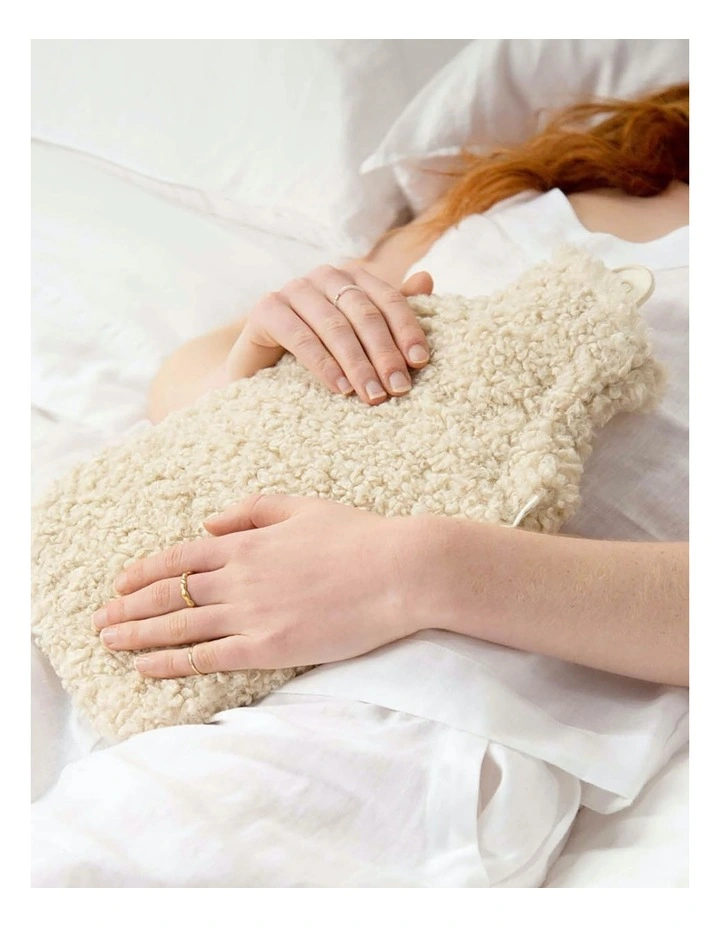 Boucle Hot Water Bottle in Pebble image 2