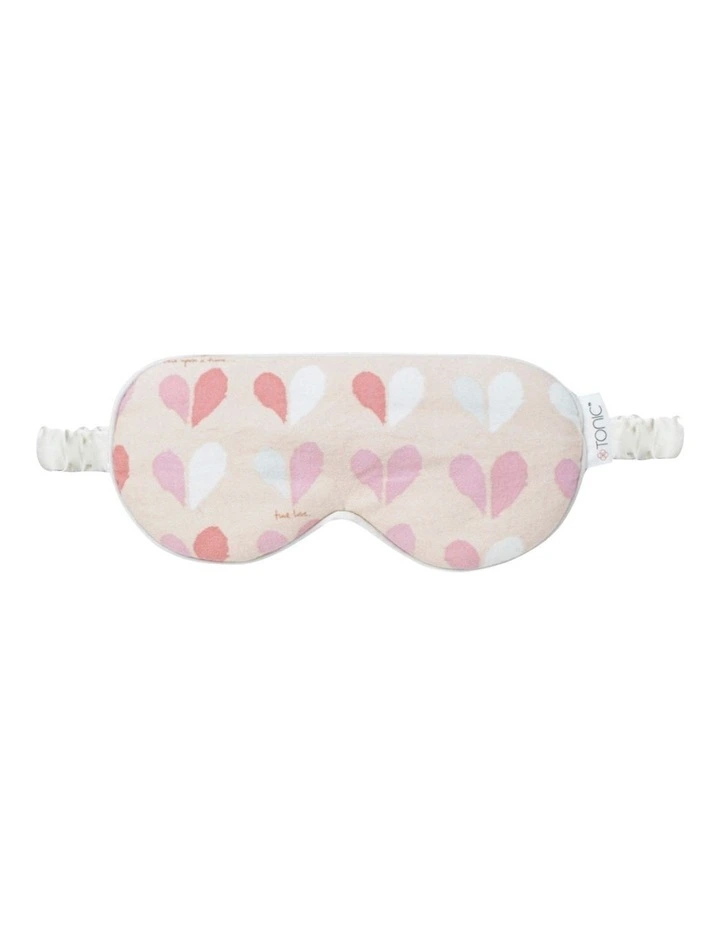 Flannel Heart Eye Mask in Pink image 1