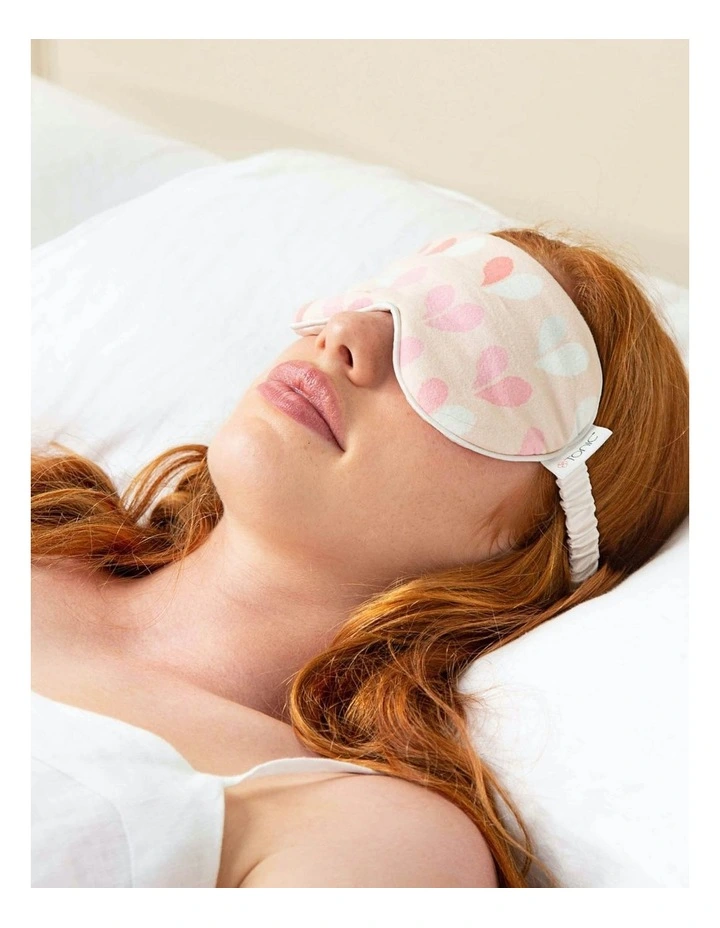 Flannel Heart Eye Mask in Pink image 2