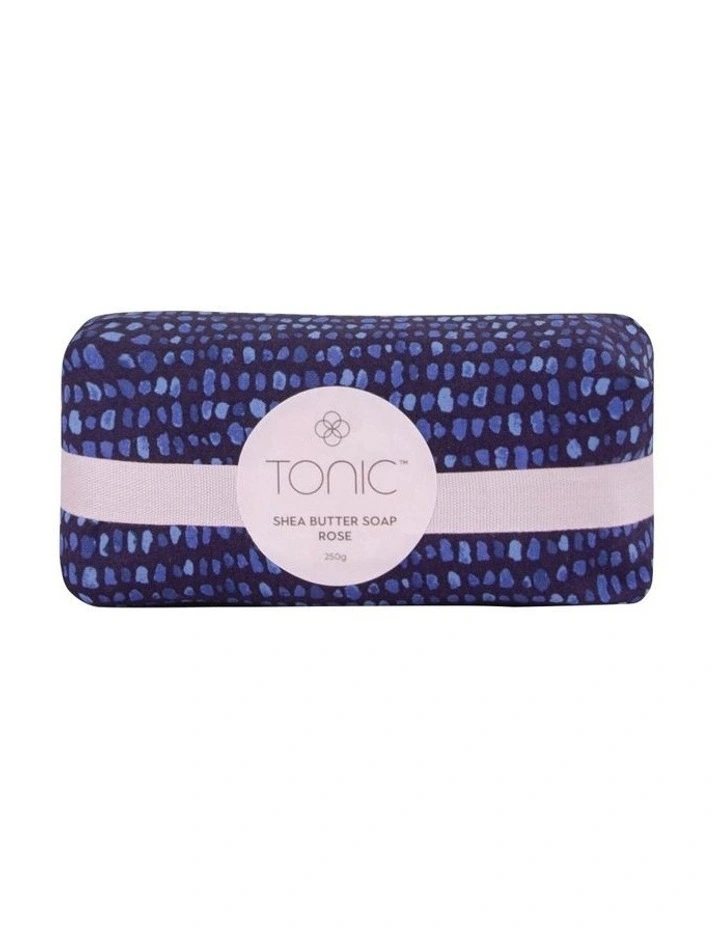 Shea Butter Soap 250g Navy Raindrops image 1