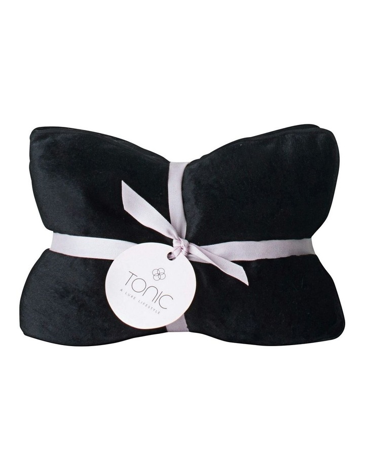 Luxe Velvet Heat Pillow in Black