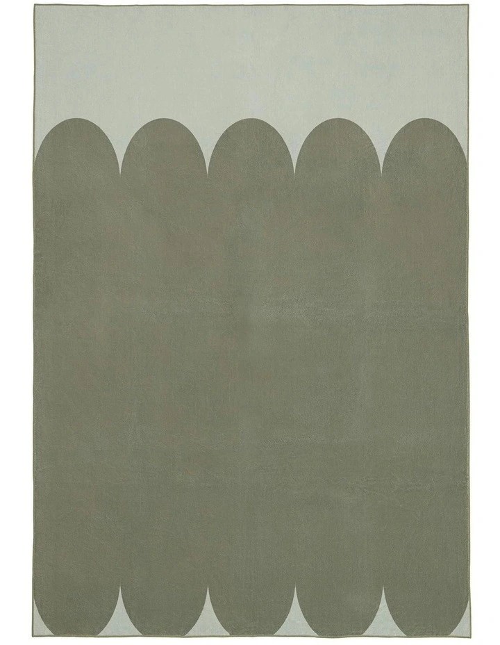 Miaria Printed Washable Rug in Green image 1